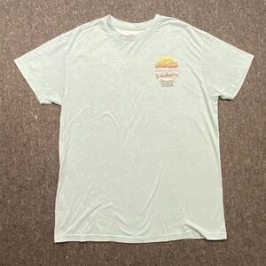 Flora-Bama Beach Mens M Blue Mullet Toss 2022 Staff Graphic T-Shirt Short Sleeve